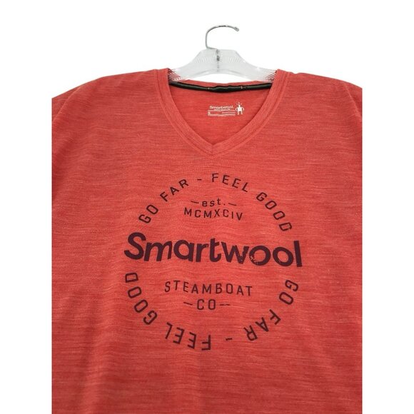 Smartwool Shirt Womens Size Small Orange Steamboat Springs Short Sleeve - Picture 2 of 11